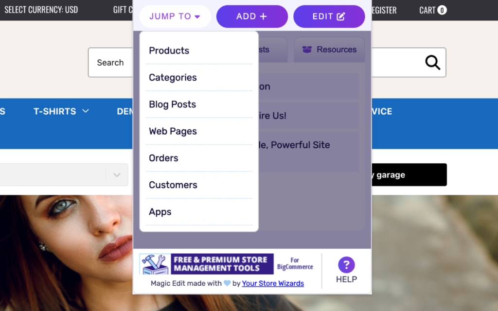 Magic Edit Jump Tab Screen shot